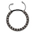 Charbon | Argent | Bracelet double macramé en verre Cheshire
